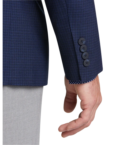Awearness Kenneth Cole AWEAR-TECH Slim Fit Sport Coat, Navy Check 2 Awearness Kenneth Cole AWEAR-TECH Slim Fit Sport Coat, Navy Check - Image 2