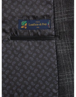 Joseph Abboud Modern Fit Sport Coat, Charcoal Plaid -clothing MW40 15ZR 66 JOSEPH ABBOUD CHARCOAL PLAID ALT6