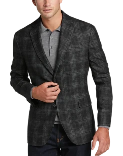 Joseph Abboud Modern Fit Sport Coat, Charcoal Plaid