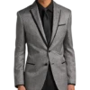 Egara Slim Fit Notch Lapel Dinner Jacket, Gray Paisley