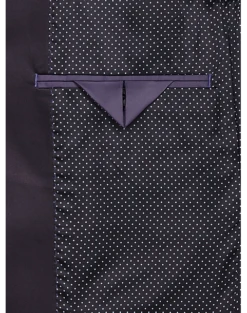 Egara Slim Fit Shawl Lapel Dinner Jacket, Plum Jacquard -clothing MW40 160W 07 EGARA PLUM JACQUARD ALT2