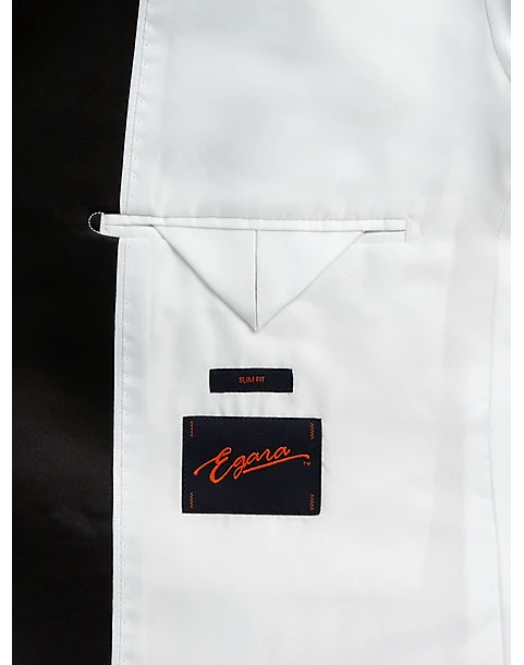 Egara Slim Fit Peak Lapel Double Breasted Dinner Jacket, White 3 Egara Slim Fit Peak Lapel Double Breasted Dinner Jacket, White - Image 3