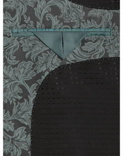 Egara Slim Fit Dinner Jacket, Green Floral -clothing MW40 16G0 30 EGARA GREEN FLORAL ALT2