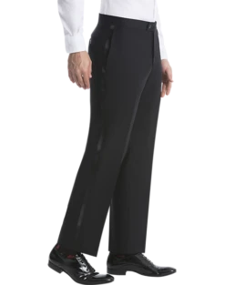 Lauren By Ralph Lauren Classic Fit Suit Separates Tuxedo Pants, Black -clothing MW40 3VFD 10 LAUREN BY RALPH LAUREN FORMAL ALT2