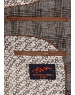 Egara Skinny Fit Suit Separates Coat, Taupe Plaid 5 Egara Skinny Fit Suit Separates Coat, Taupe Plaid -clothing MW40 3VNR 69 EGARA ORANGE TAUPE PLAID ALT3