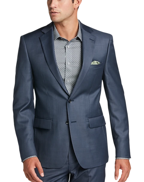 Calvin Klein X-Fit Slim Fit Suit Separates, Blue Sharkskin 1 Calvin Klein X-Fit Slim Fit Suit Separates, Blue Sharkskin