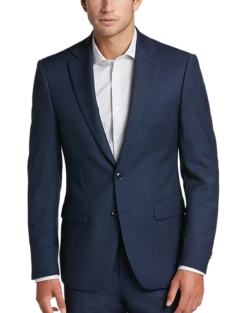 Calvin Klein X-Fit Slim Fit Suit Separates Coat, Blue Tic
