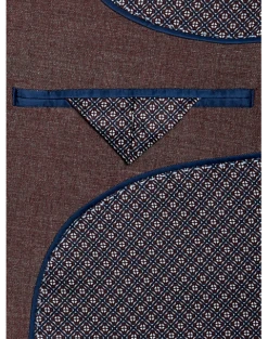 Egara Skinny Fit Suit Separates Coat, Burgundy Twill -clothing MW40 3X1U 06 EGARA BURGUNDY TWILL ALT2