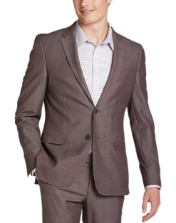 Egara Skinny Fit Suit Separates Coat, Burgundy Twill