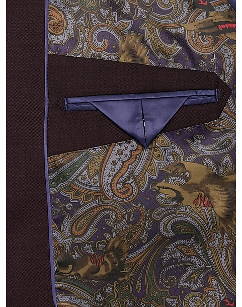 Tayion Classic Fit Suit Separates Coat, Wine Plum 3 Tayion Classic Fit Suit Separates Coat, Wine Plum - Image 3