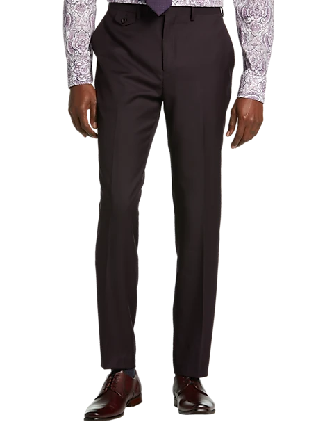 Tayion Classic Fit Suit Separates Pants, Wine Plum 1 Tayion Classic Fit Suit Separates Pants, Wine Plum