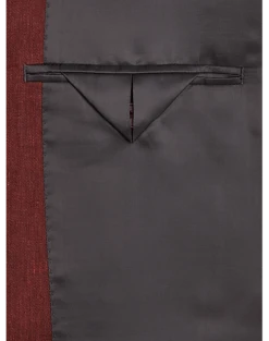 Calvin Klein X-Fit Slim Fit Linen-Blend Suit Separates Coat, Brick -clothing MW40 3XE1 08 CALVIN KLEIN BRICK TWILL ALT3