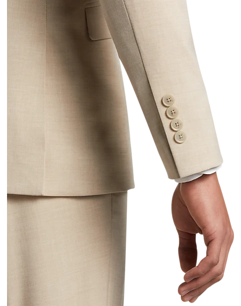 Egara Skinny Fit Notch Lapel Suit Separates Coat, Tan 2 Egara Skinny Fit Notch Lapel Suit Separates Coat, Tan - Image 2