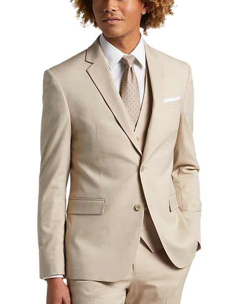 Egara Skinny Fit Notch Lapel Suit Separates Coat, Tan 5 Egara Skinny Fit Notch Lapel Suit Separates Coat, Tan - Image 5