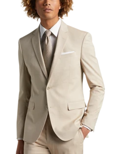 Egara Skinny Fit Notch Lapel Suit Separates Coat, Sky Blue