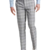 Egara Skinny Fit Suit Separates Pants, Orange & Blue Plaid