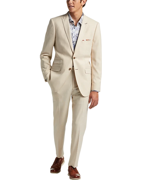 Paisley & Gray Slim Fit Suit Separates, Silky Beige 2 Paisley & Gray Slim Fit Suit Separates, Silky Beige - Image 2