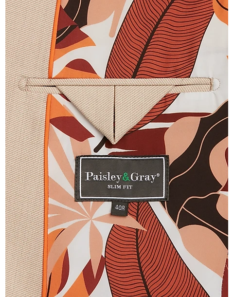 Paisley & Gray Slim Fit Suit Separates, Silky Beige 4 Paisley & Gray Slim Fit Suit Separates, Silky Beige - Image 4