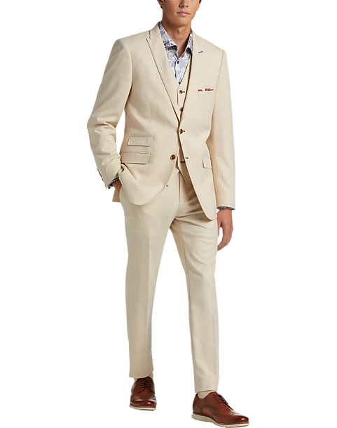 Paisley & Gray Slim Fit Suit Separates, Silky Beige 8 Paisley & Gray Slim Fit Suit Separates, Silky Beige - Image 8