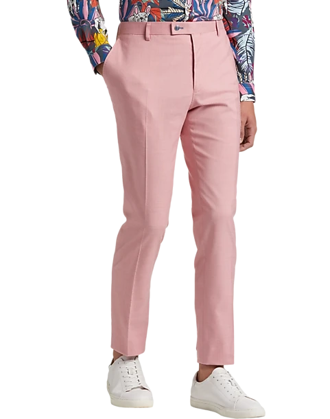 Paisley & Gray Slim Fit Suit Separates Pants, Pink Carnation 1 Paisley & Gray Slim Fit Suit Separates Pants, Pink Carnation