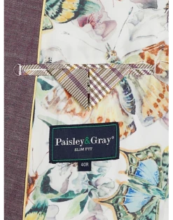 Paisley & Gray Slim Fit Suit Separates Coat, Mulberry -clothing MW40 3XMA 06 PAISLEY GRAY MULBERRY ALT3