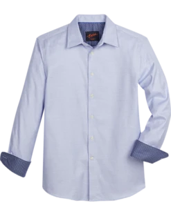 Egara Slim Fit Spread Collar Sport Shirt, Blue Arrow