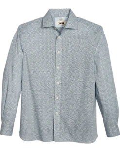 Joseph Abboud Modern Fit Sport Shirt, Slate Leaf Vine
