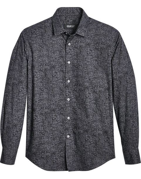 Awearness Kenneth Cole Slim Fit Sport Shirt, Black Stealth 1 Awearness Kenneth Cole Slim Fit Sport Shirt, Black Stealth