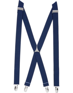Egara White Clip Suspenders