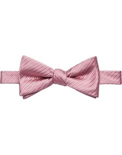 Egara Pre-Tied Bow Tie, Pink Stripe