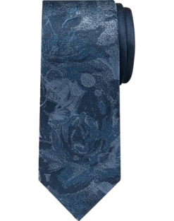 Egara Skinny Tie, Blue Floral