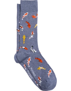 Jos. A. Bank Socks, Koi Fish On Blue
