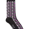 Egara Socks, Pink & Gray Tri Grid