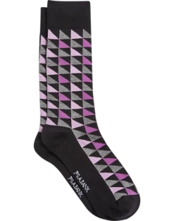 Egara Socks, Pink & Gray Tri Grid