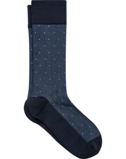 Egara Socks, 1 Pair - Navy Dots & Chevrons