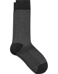 Egara Socks, 1 Pair - Charcoal Diamond Check