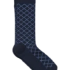Egara Socks, 1 Pair - Blue & Black Diamond