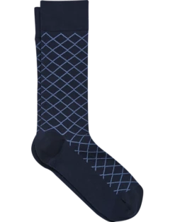 Egara Socks, 1 Pair - Blue & Black Diamond