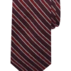 Egara Skinny Tie, Burgundy Stripe