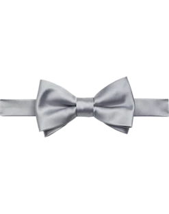 Egara Pre-Tied Formal Bow Tie, Silver