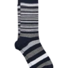 Egara Socks, Navy Blue & Gray Stripes