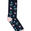 Egara Socks, Navy Flamingo