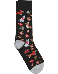 Egara Socks, Dogs And Fall Leaves