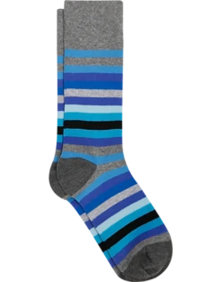 Egara Socks, Heathered Gray Stripes
