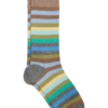 Egara Socks, Heathered Tan Stripes