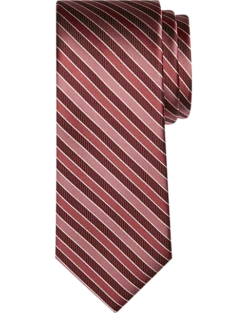 Egara Narrow Tie, Wine Stripe