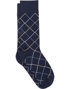 Egara Socks, Navy Argyle