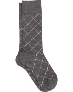 Egara Socks, Charcoal Argyle