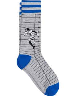 Egara Socks, Heathered Gray Football Player