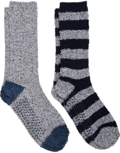 Egara Crew Socks, 2 Pack Gray & Navy